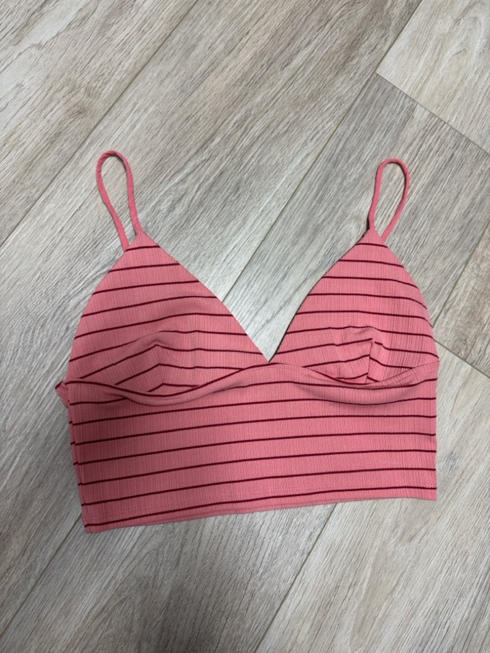 Zara Pink Stripe Crop Top
